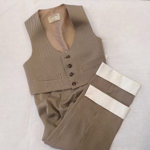 Chaleco Pantalon Campero Infantil PANAMA Raya Marron