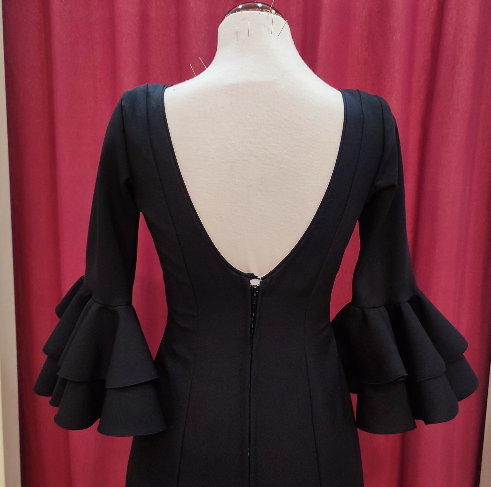 Vestido Flamenca ANGELA Negro - Imagen 5