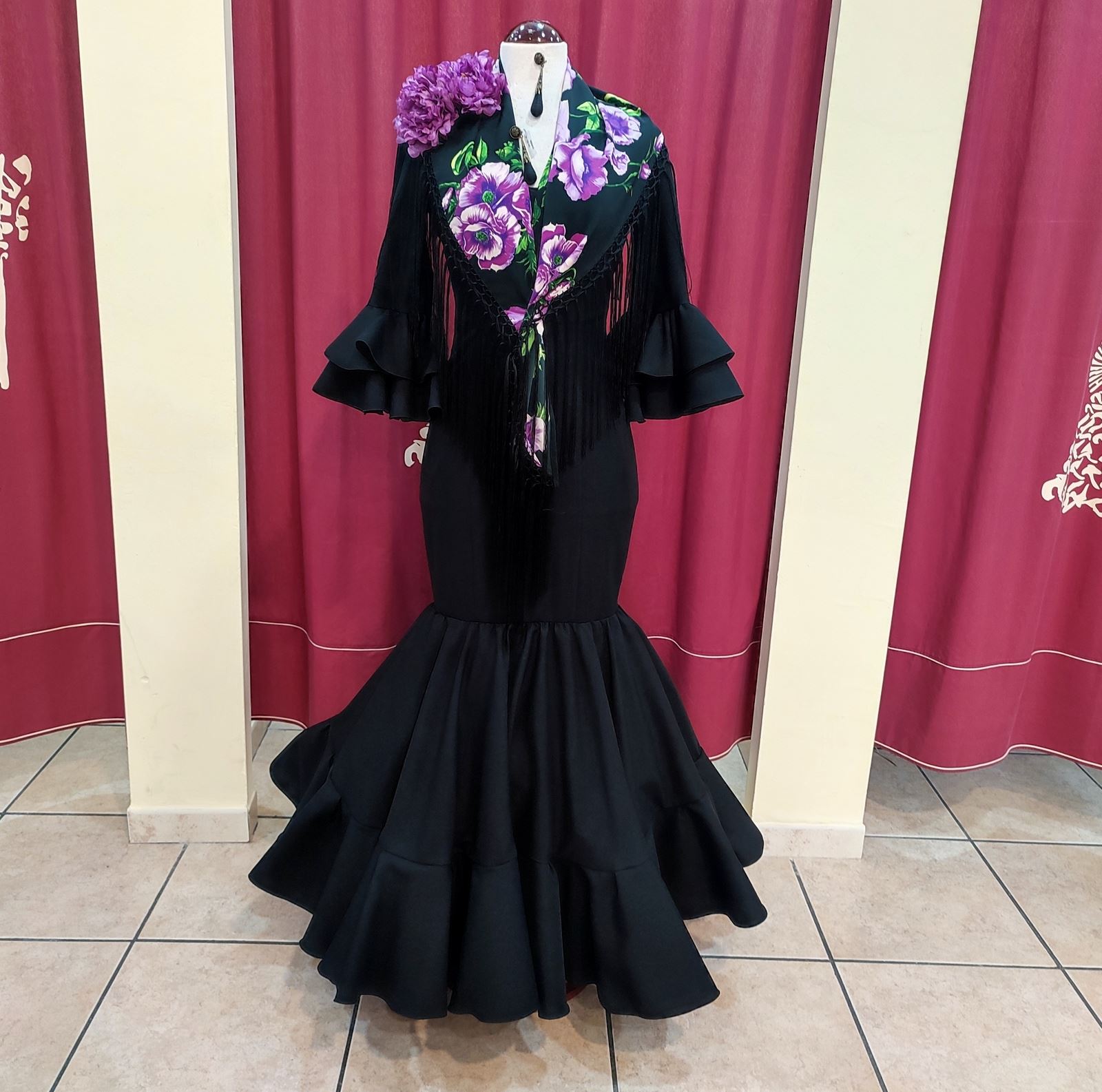 Vestido Flamenca ANGELA Negro