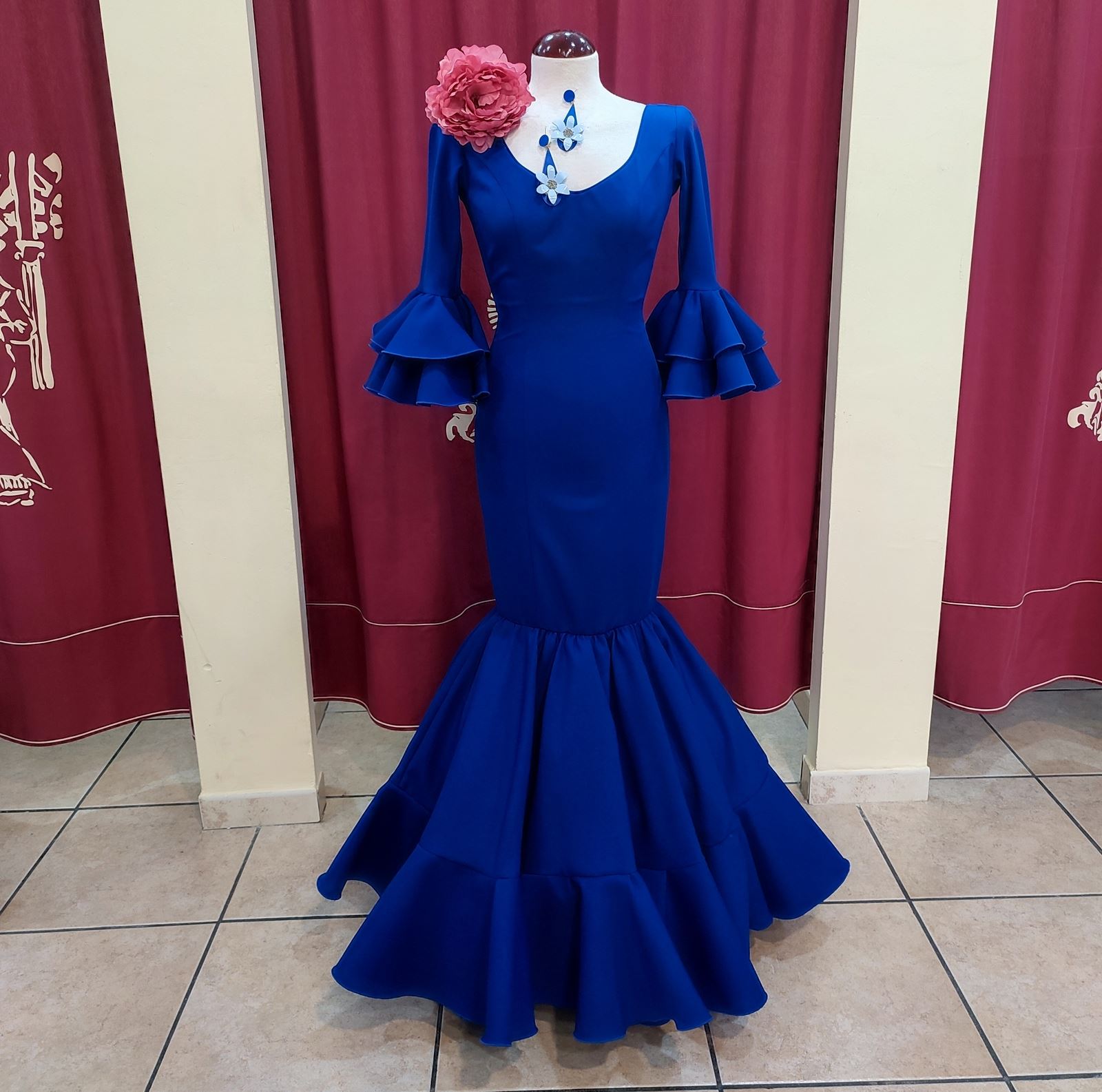 Vestido Flamenca ANGELA Azulon - Imagen 3