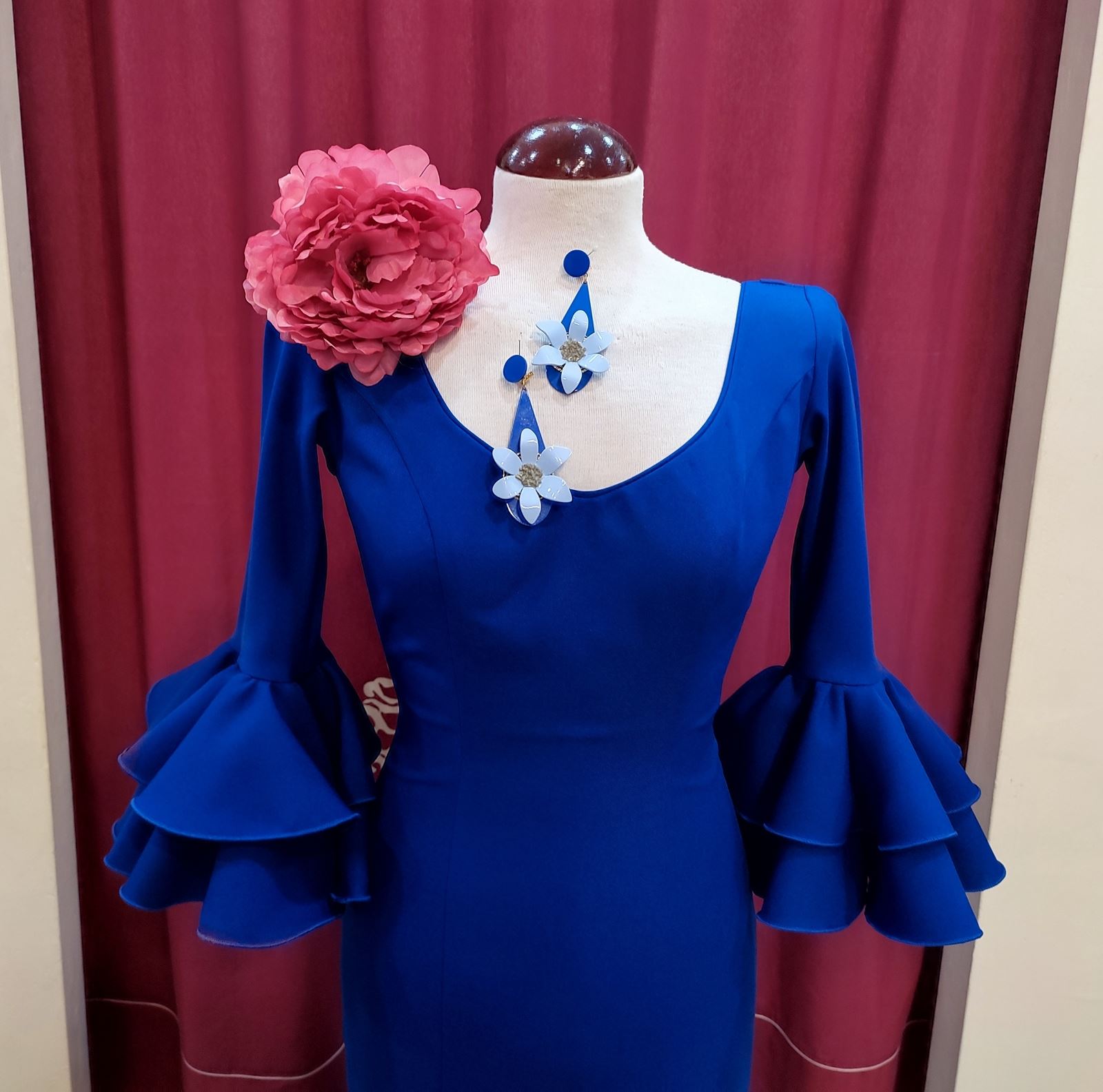 Vestido Flamenca ANGELA Azulon - Imagen 4