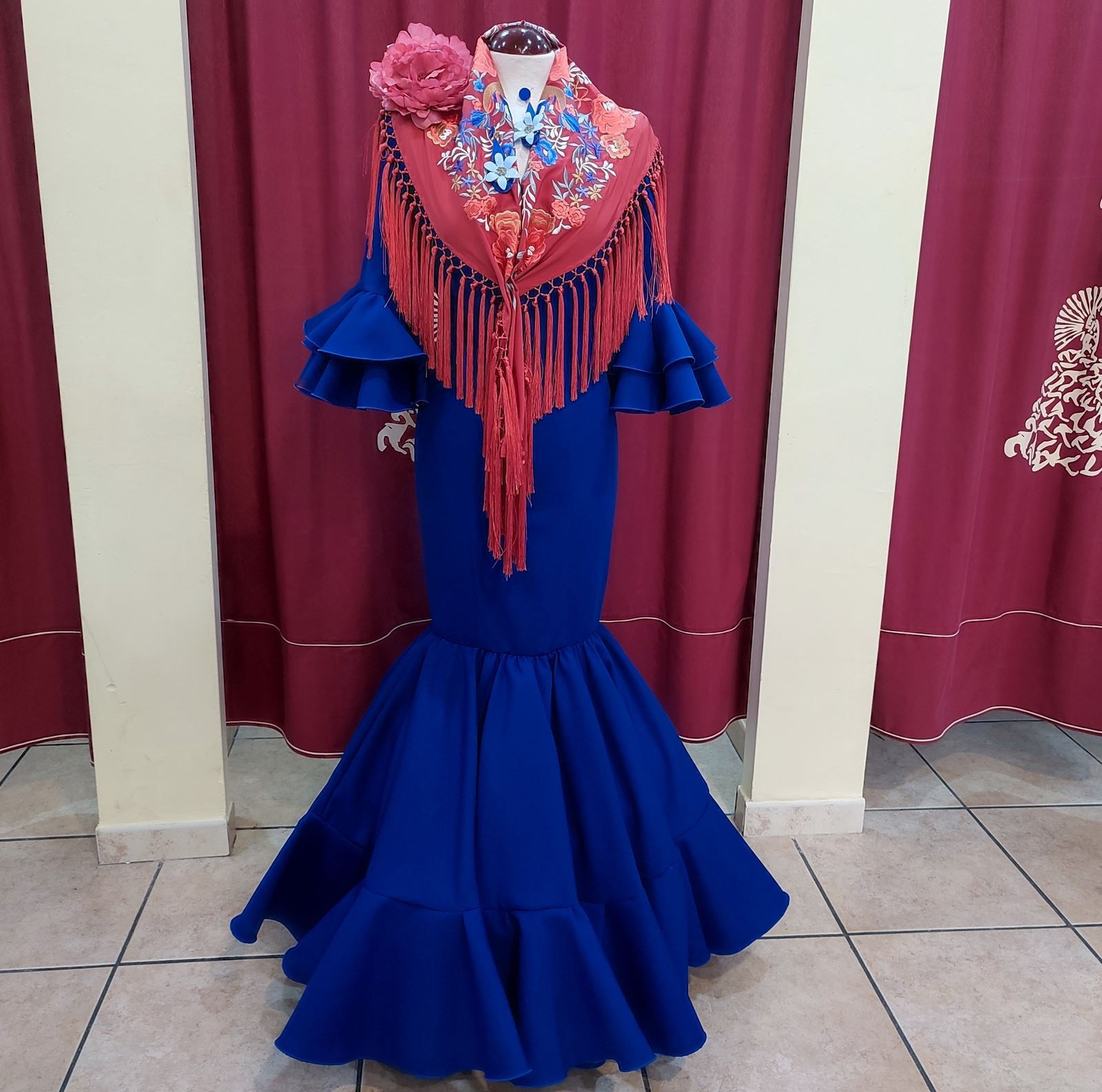 Vestido Flamenca ANGELA Azulon