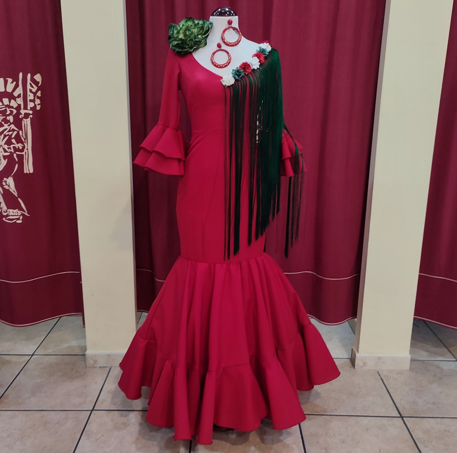 Vestido Flamenca ANGELA Rojo