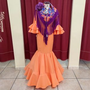 Vestido Flamenca ANGELA Mandarina