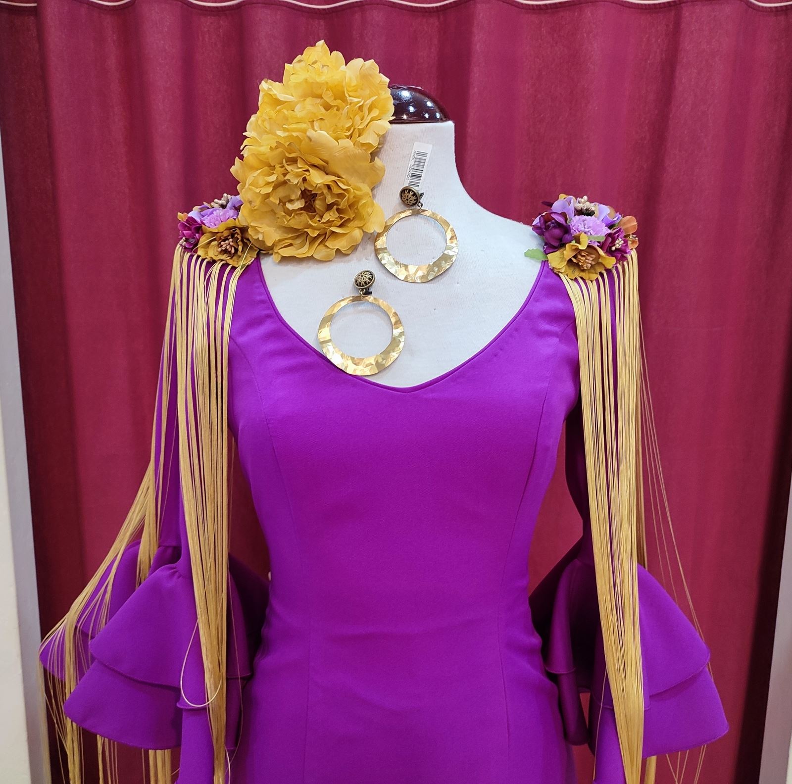 Vestido Flamenca ANGELA Buganvilla - Imagen 2