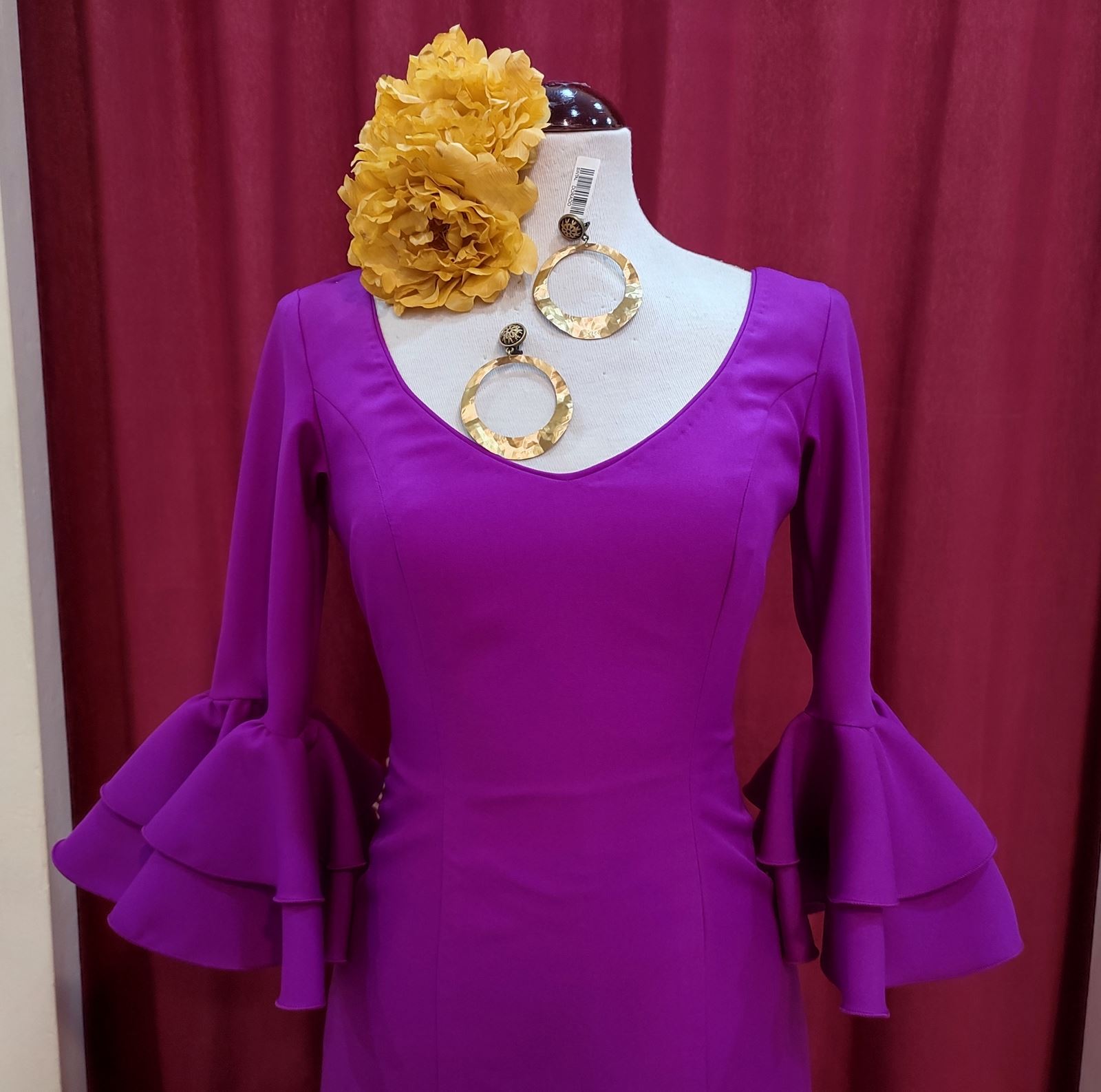 Vestido Flamenca ANGELA Buganvilla - Imagen 4