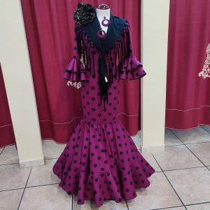 Vestido Flamenca ANGELA Cardenal Lunar Negro