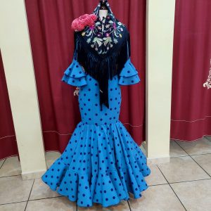 Vestido Flamenca ANGELA Ducados Lunar Marino