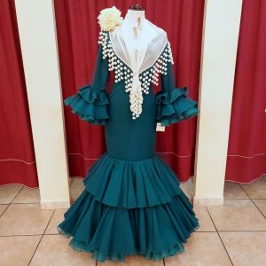 Vestido Flamenca CAYETANA Aguamarina