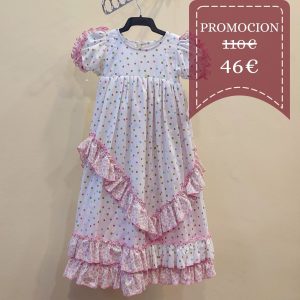 Vestido Flamenca Niña MARGARITA Beige Lunar Multicolor