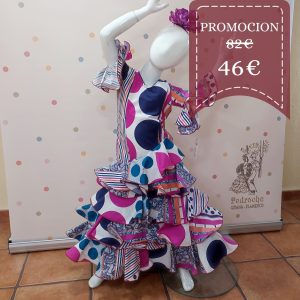 Vestido Flamenca Niña REME Estampado Buganvilla