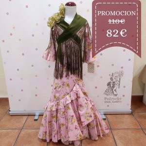 Vestido Flamenca Niña LALE Estampado Rosa Bebe