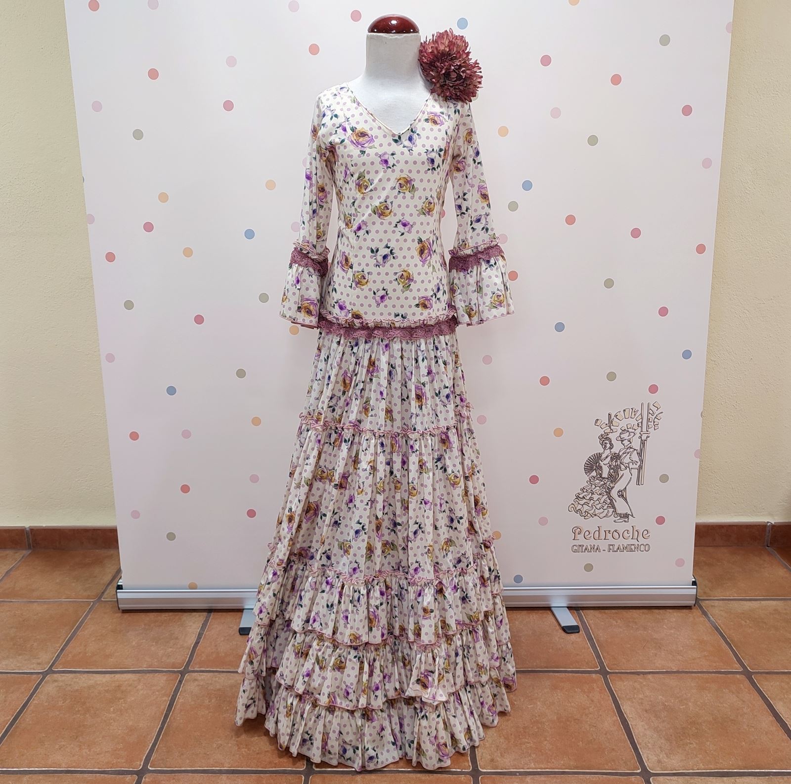 Vestido Flamenca Niña EUGENIA Estampado Maquillaje - Imagen 4