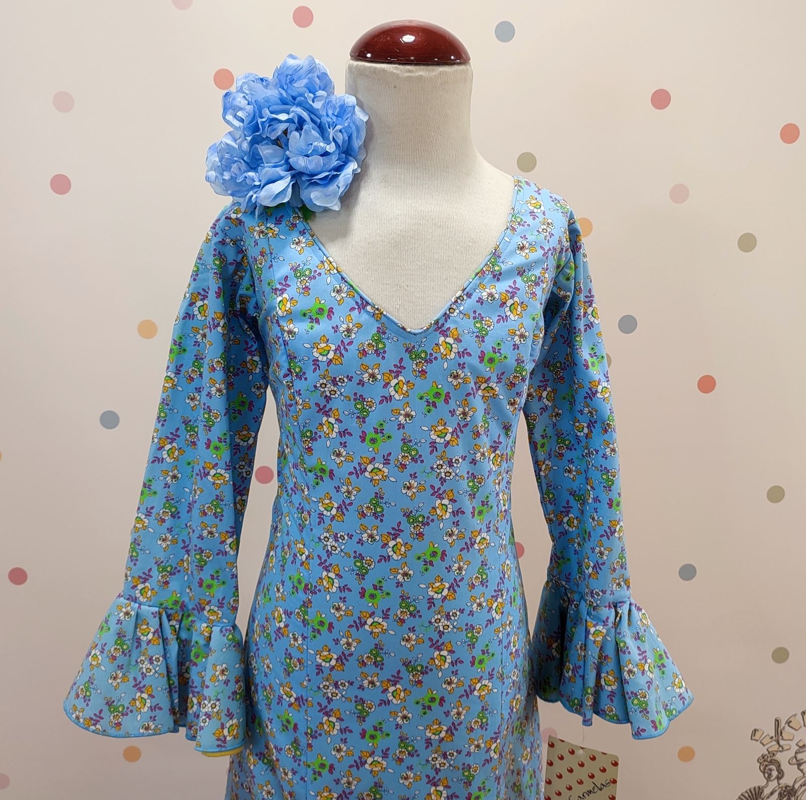 Vestido Flamenca Niña LALE Estampado Ducados - Imagen 2