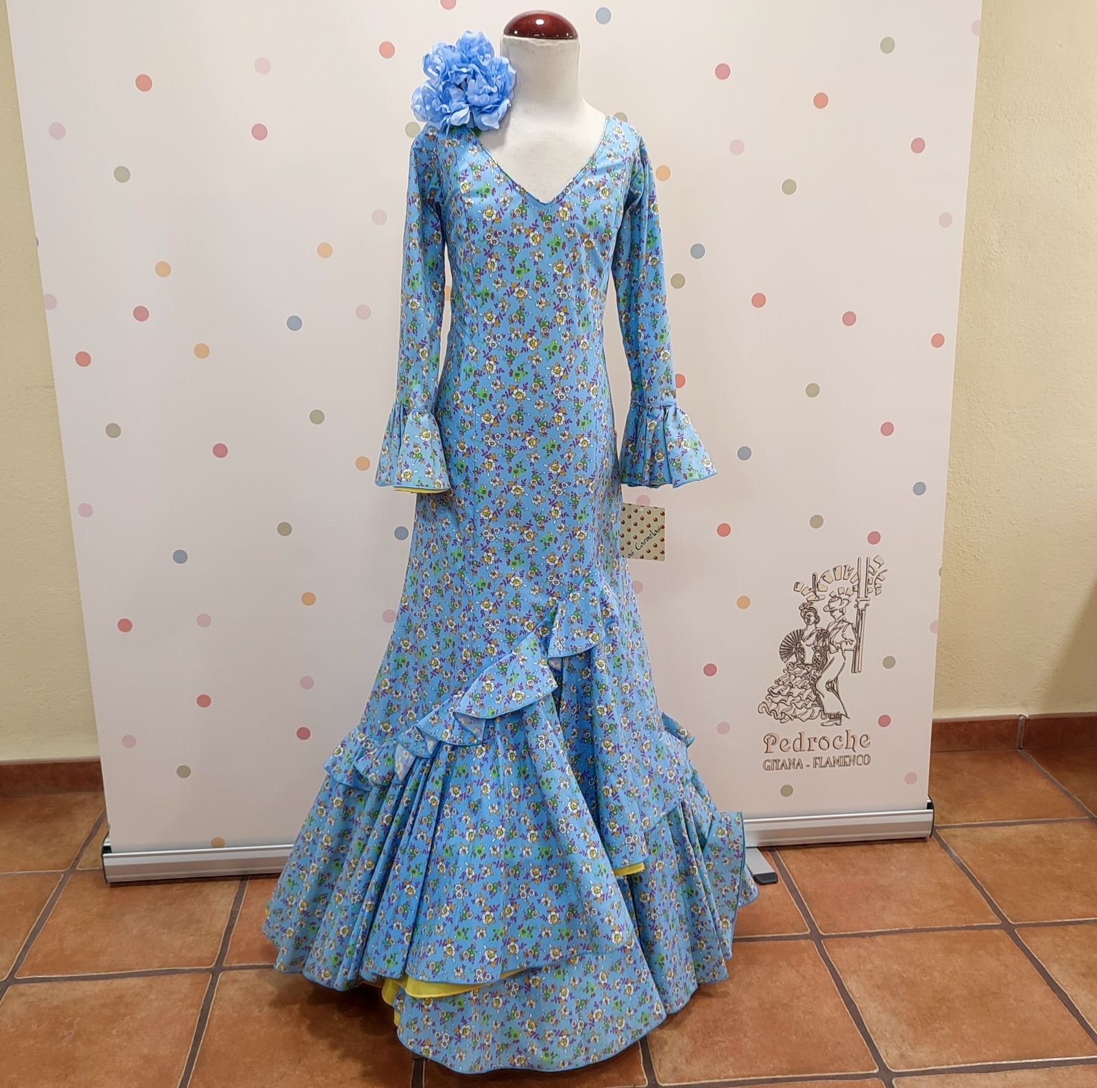 Vestido Flamenca Niña LALE Estampado Ducados - Imagen 4