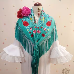 Manton Bordado CRIS Rosa Grande