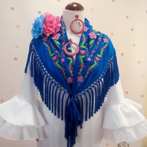 Manton Bordado CRIS Rosa Espigada