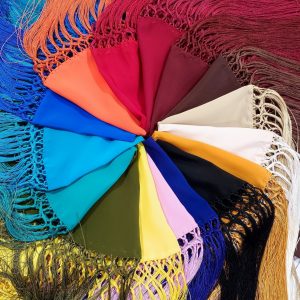 Manton Flamenca Niña JAN Crespon Pequeño