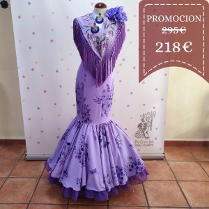 Vestido Flamenca JUANA TIRANTES Estampado Malva